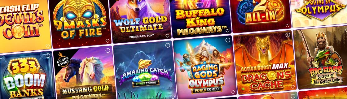 Online casino lobby tiles.