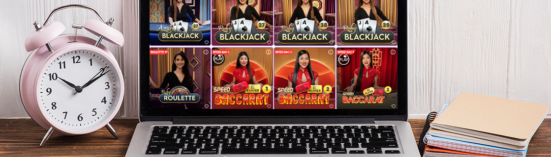 CanPlay Live Dealer Casino Games showing on laptop screen.